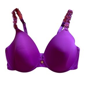 Natori Pure Luxe Custom Coverage Contour Underwire Bra purple 34D